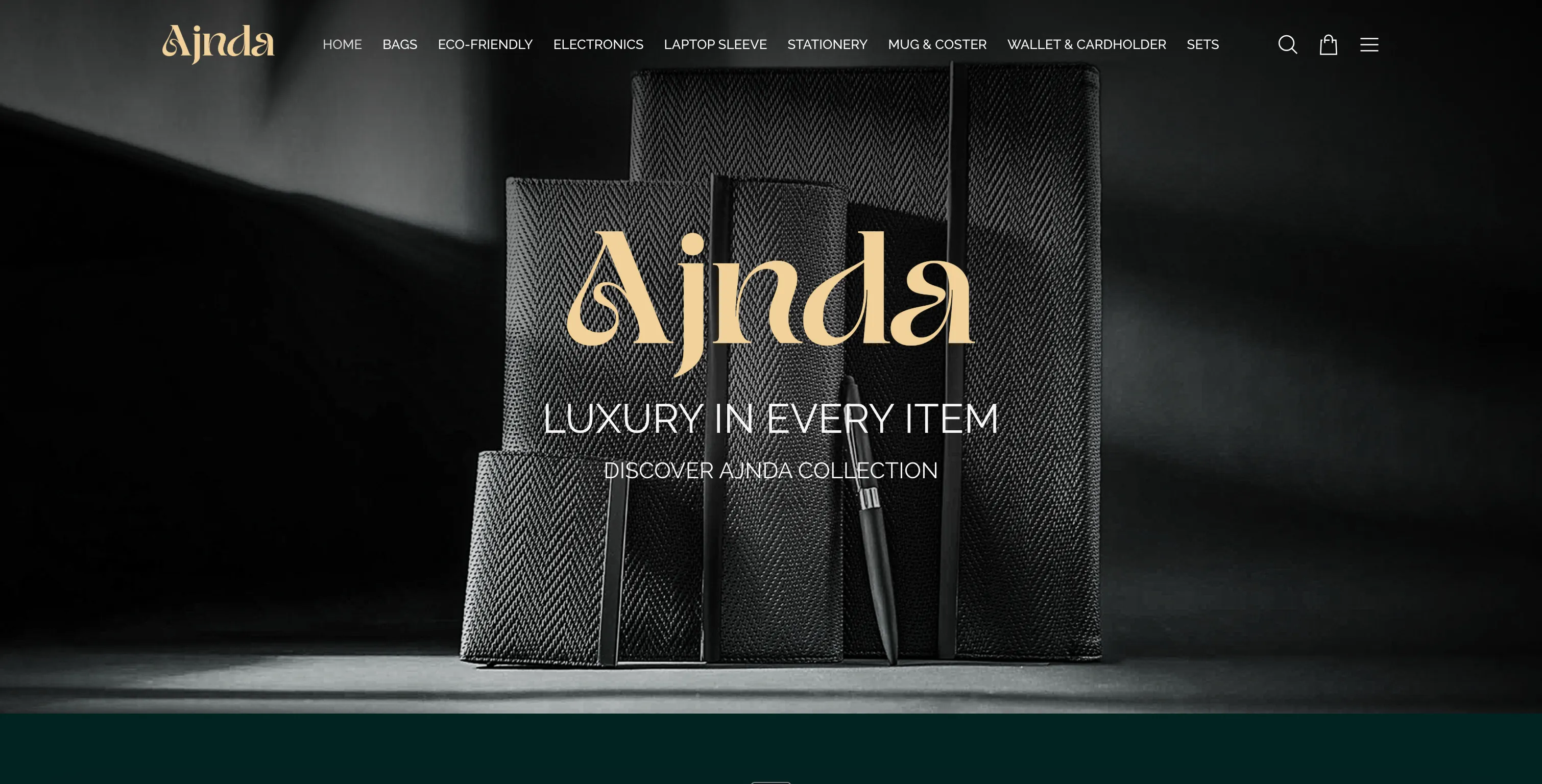 Ajnda Luxury Goods Website